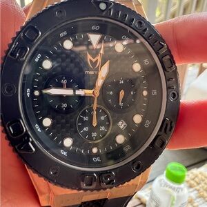 MSTR Black and Gold Watch